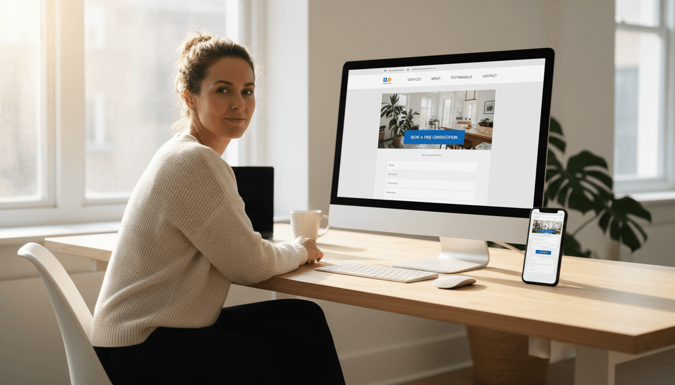 Responsive website design shown on multiple devices